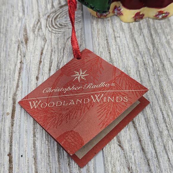 Christopher Radko Woodland Winds Nana Leaf Ornament Figurine Box Tag Christmas - Picture 8 of 9